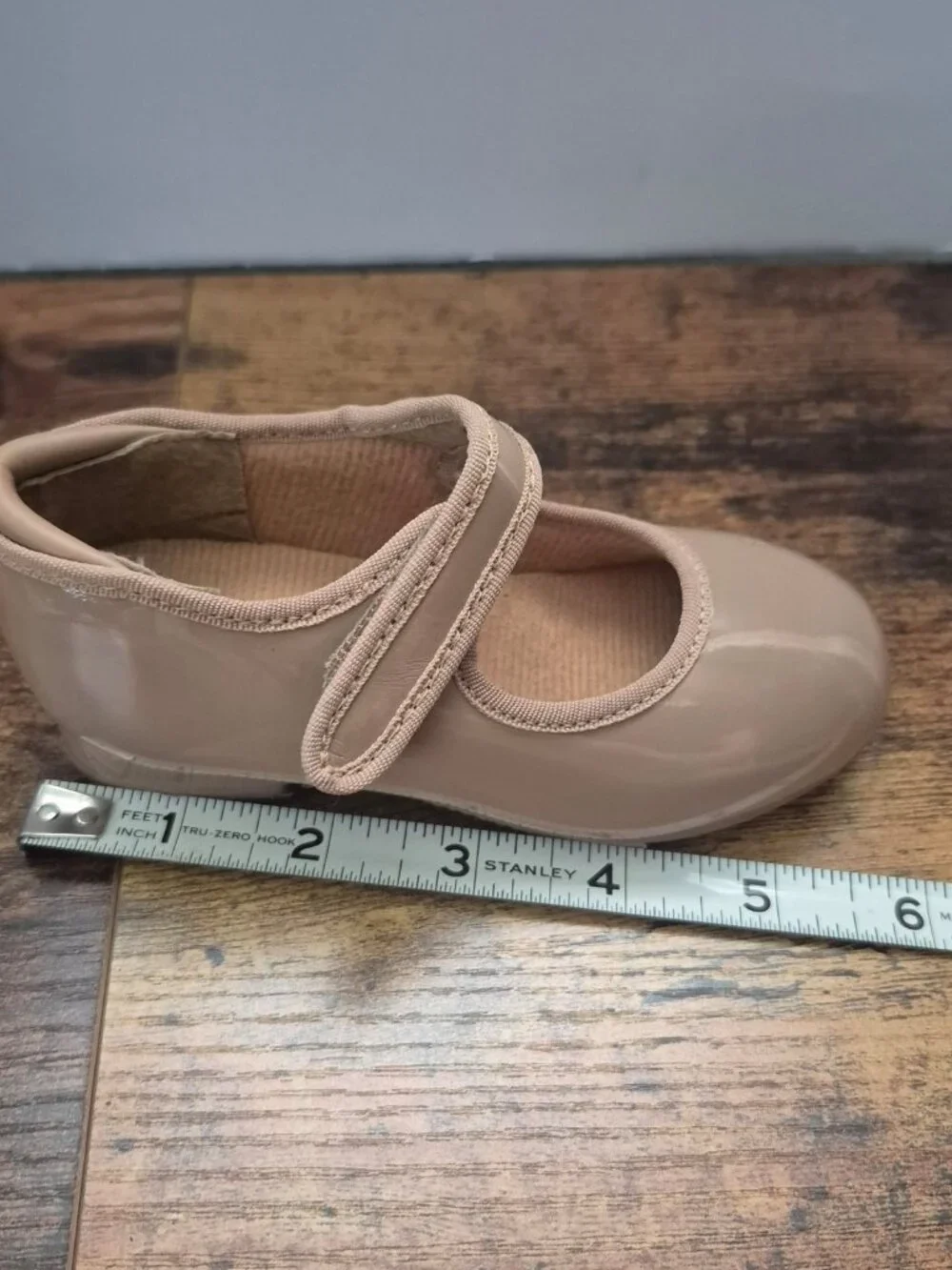 Tap Shoe Weissman Beginner Hook & Loop W2600 Child Girl 7CM Caramel beige brown